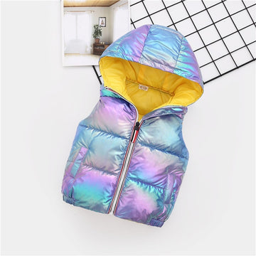 Kids Stylish Hooded Bubble Vest. Age 3T~11 Years